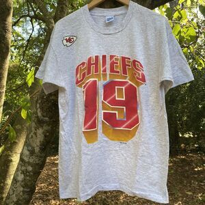 Vintage Kansas City Chiefs Joe Montana T Shirt Mens Size Large Salem Sportswear